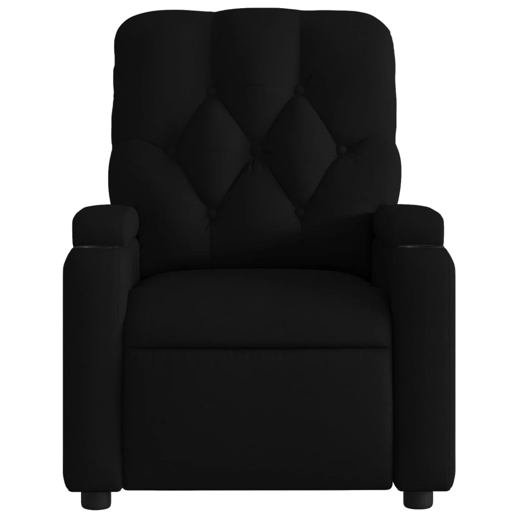 Electric Massage Recliner Chair Black Fabric