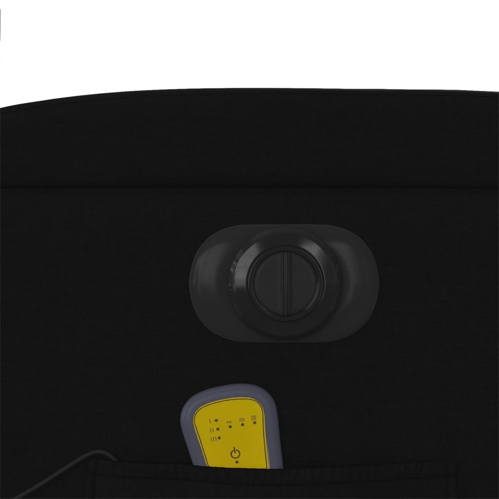 Electric Massage Recliner Chair Black Fabric