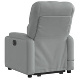 Stand up Massage Recliner Chair Light Grey Fabric
