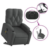 Stand up Massage Recliner Chair Dark Grey Fabric - 45-Degree Angle
