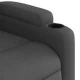 Stand up Massage Recliner Chair Dark Grey Fabric