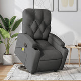 Stand up Massage Recliner Chair Dark Grey Fabric