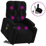 Stand up Massage Recliner Chair Black Fabric - Front View