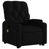 Stand up Massage Recliner Chair Black Fabric - Top-Down View