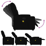 Stand up Massage Recliner Chair Black Fabric