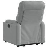 Electric Stand up Massage Recliner Chair Light Grey Fabric - Top-Down View