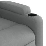 Electric Stand up Massage Recliner Chair Light Grey Fabric