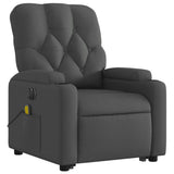 Electric Stand up Massage Recliner Chair Dark Grey Fabric - Side View