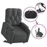 Electric Stand up Massage Recliner Chair Dark Grey Fabric - Extra Image