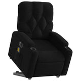 Electric Stand up Massage Recliner Chair Black Fabric - Side View