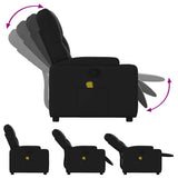 Massage Recliner Chair Black Faux Leather - 45-Degree Angle