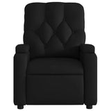 Massage Recliner Chair Black Faux Leather - Close-Up Angle