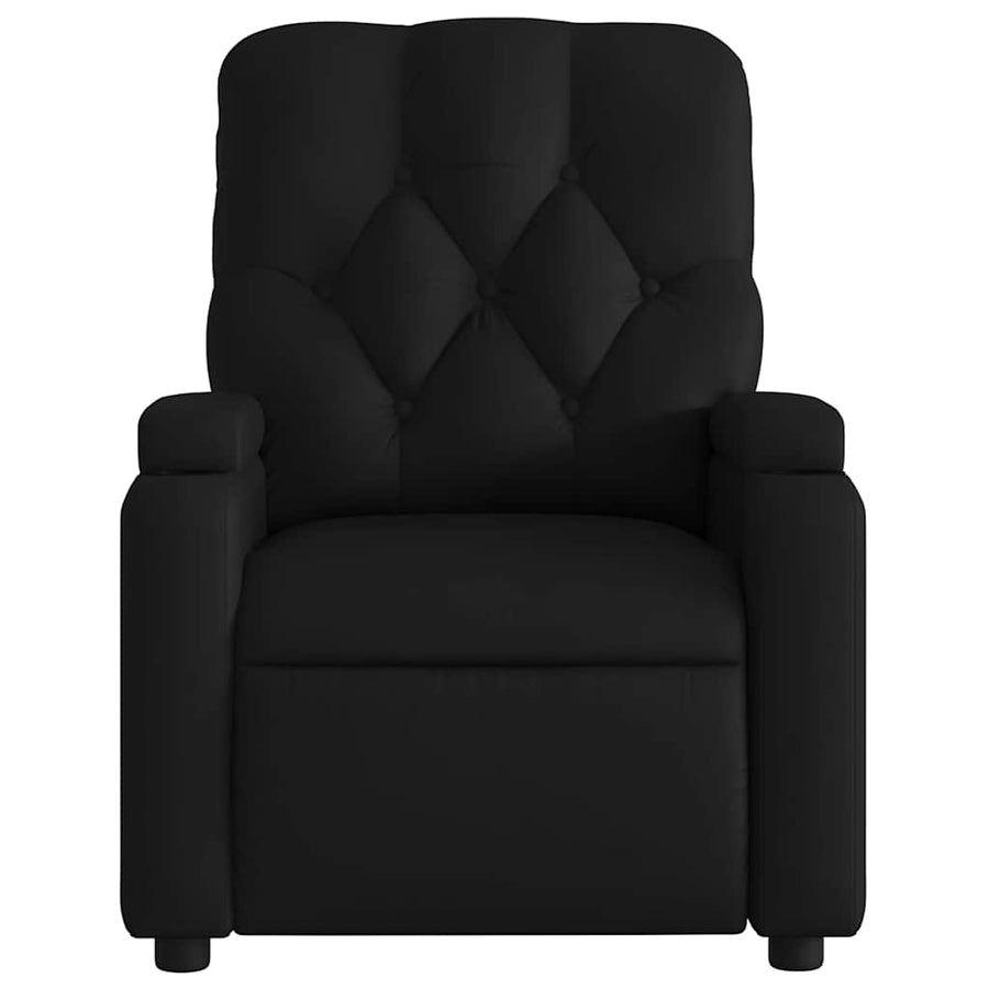 Massage Recliner Chair Black Faux Leather