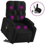 Stand up Massage Recliner Chair Black Faux Leather - Front View