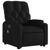 Electric Stand up Massage Recliner Chair Black Faux Leather - 45-Degree Angle