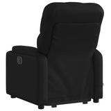 Electric Stand up Massage Recliner Chair Black Faux Leather - Low Angle