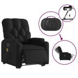 Electric Stand up Massage Recliner Chair Black Faux Leather - Extra Image