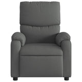 Recliner Chair Dark Grey Fabric - Rear View