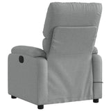 Massage Recliner Chair Light Grey Fabric - Top-Down View
