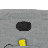 Massage Recliner Chair Light Grey Fabric - Extra Image