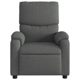 Massage Recliner Chair Dark Grey Fabric - Close-Up Angle