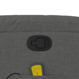 Massage Recliner Chair Dark Grey Fabric - Extra Image