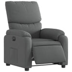 Electric Recliner Chair Dark Grey Fabric