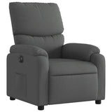 Electric Recliner Chair Dark Grey Fabric