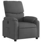 Electric Recliner Chair Dark Grey Fabric