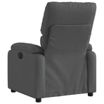 Electric Recliner Chair Dark Grey Fabric