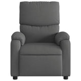 Electric Recliner Chair Dark Grey Fabric