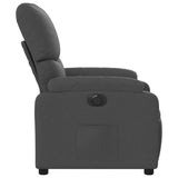 Electric Recliner Chair Dark Grey Fabric