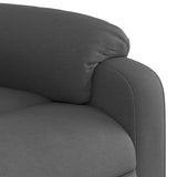 Electric Recliner Chair Dark Grey Fabric