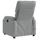 Electric Massage Recliner Chair Light Grey Fabric