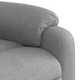 Electric Massage Recliner Chair Light Grey Fabric