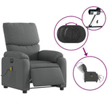 Electric Massage Recliner Chair Dark Grey Fabric - 45-Degree Angle