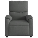 Electric Massage Recliner Chair Dark Grey Fabric - Low Angle