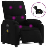 Electric Massage Recliner Chair Black Fabric - Front View