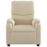 Electric Massage Recliner Chair Cream Fabric - Extra Image