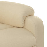 Electric Massage Recliner Chair Cream Fabric