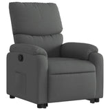Stand up Recliner Chair Dark Grey Fabric - Top-Down View