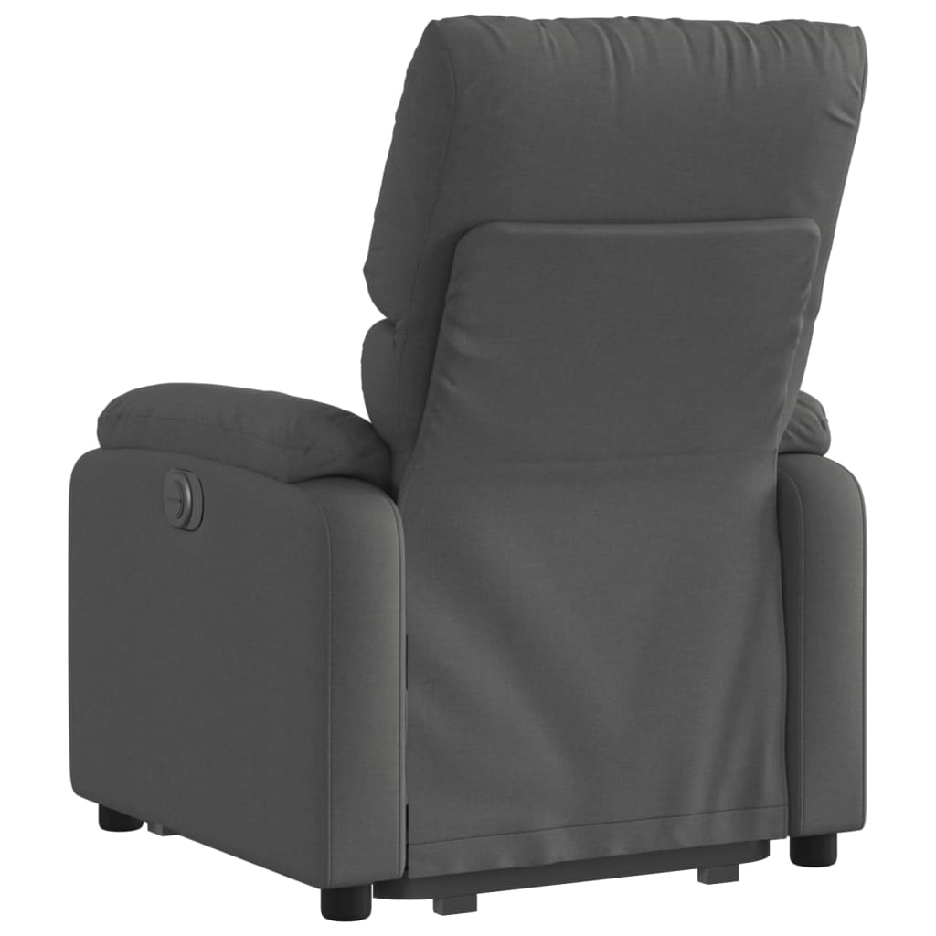 Stand up Recliner Chair Dark Grey Fabric