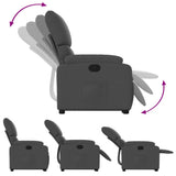 Stand up Recliner Chair Dark Grey Fabric