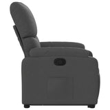 Stand up Recliner Chair Dark Grey Fabric