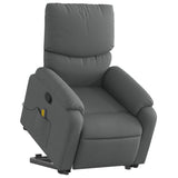Stand up Massage Recliner Chair Dark Grey Fabric - Side View