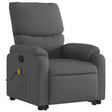 Stand up Massage Recliner Chair Dark Grey Fabric - Top-Down View