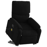 Stand up Massage Recliner Chair Black Fabric