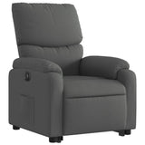 Electric Stand up Recliner Chair Dark Grey Fabric - Top-Down View