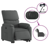 Electric Stand up Recliner Chair Dark Grey Fabric - Rear View