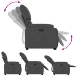 Electric Stand up Recliner Chair Dark Grey Fabric - Close-Up Angle